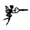 Fairy Silhouette Tree Decoration Weather-proof Metal Indoor Outdoor Garden Yard Patio Winged Elf Silhouette Statue Sculpture Ornament