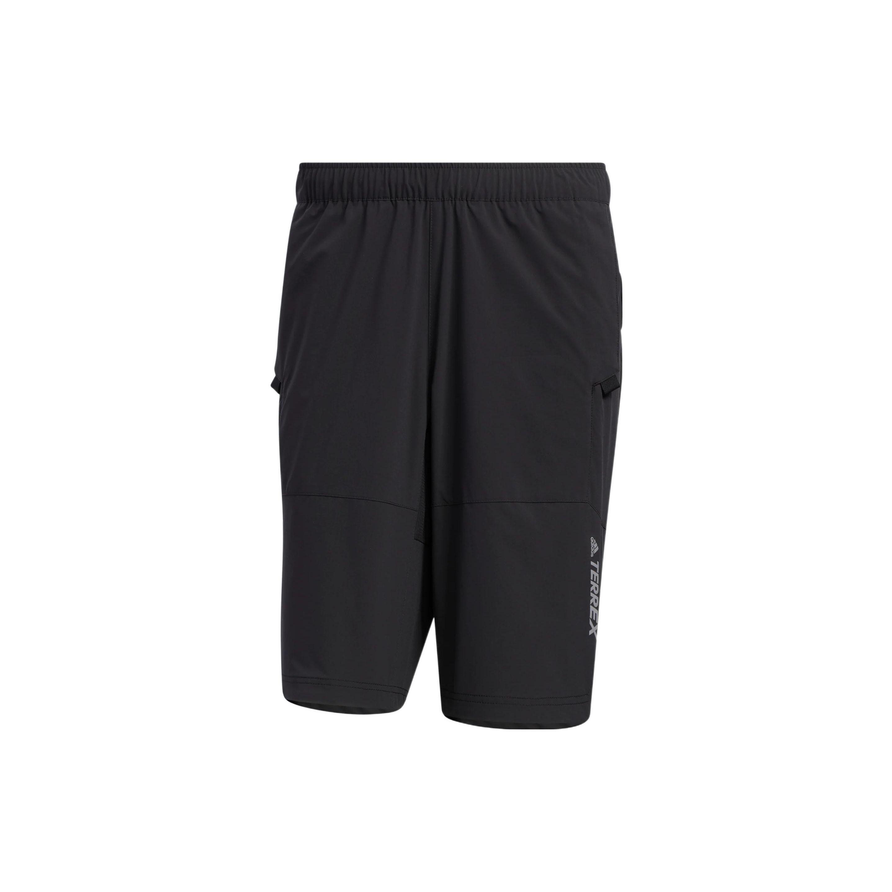 

Adidas Solid Color Loose Fit Wide Leg Sports Shorts Men Shorts Black HI3034 XS