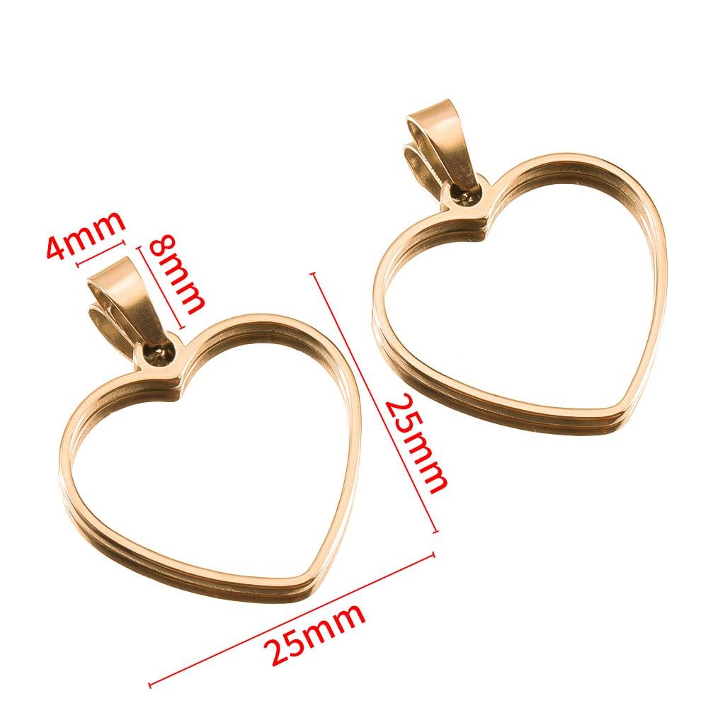 5pcs Hollow Stainless Steel Star Moon Frames Blank Bezel DIY Earrings Geometric Heart Pendant Base Charm Necklace Jewelry Making