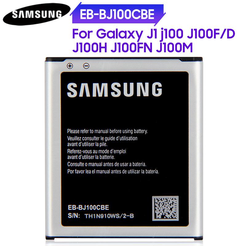 

Оригинальный сменный аккумулятор EB-BJ100CBE для Samsung Galaxy J1 j100 J100F/D J100H J100FN J100M EB-BJ100BBE NFC 1850 мАч