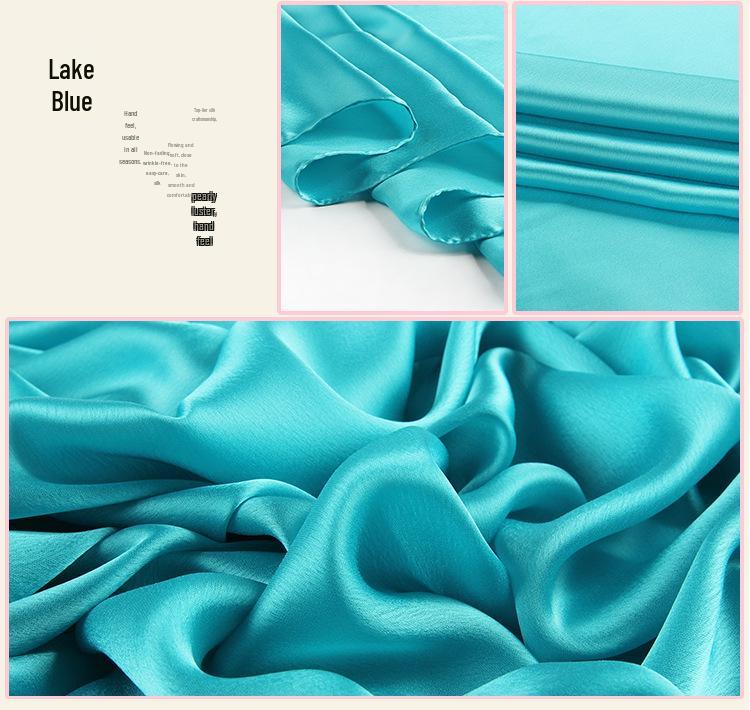 Women's Versatile Long Satin Scarf - Solid Color, Summer Sunscreen Shawl