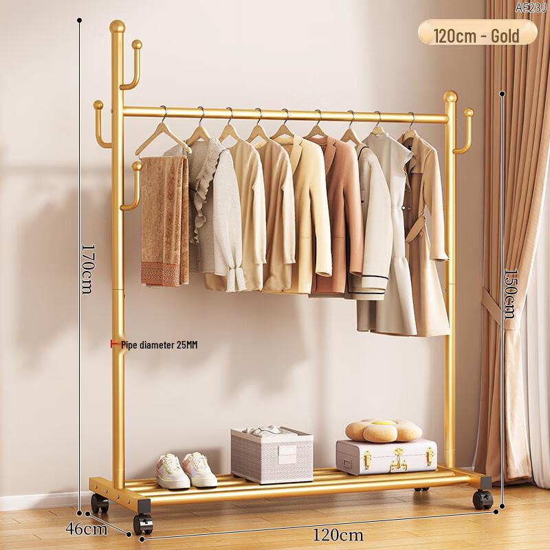 OIMG Foldable Floor Garment Rack