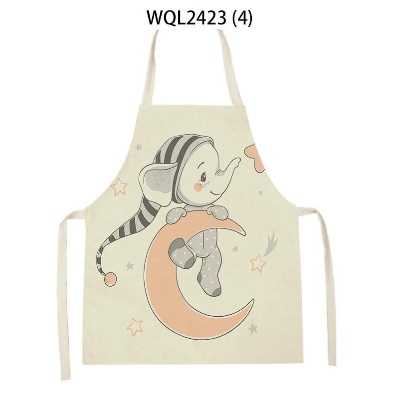 Animal Elephant Monkey Kitchen Aprons Linen Aprons Home Cooking Baking Accessories Aprons Kitchen Accessories Delantal Cocina