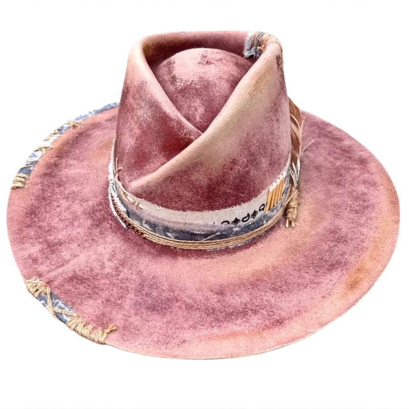 Wool Hat for Musical Festival Adult Winter Autumn Warm Hat Unisex Headwear Stage Show Roleplaying Props Hat Headwear
