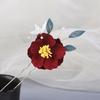 Classic Metal Flower Hairpin With Silk Flower Design For Women Traditional Outfits