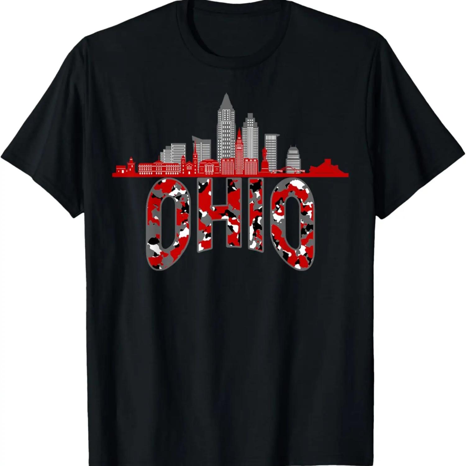 

Ohioan State of Ohio Camo Graphic Designs T-Shirt S чёрный