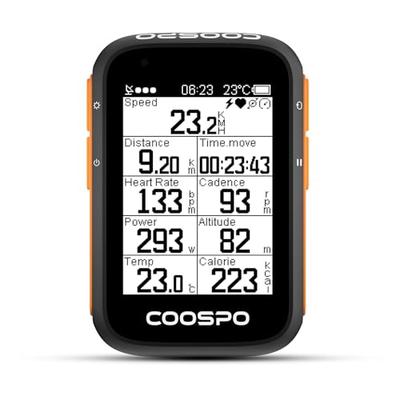COOSPO BC200 Cycle Computer GPS Wireless Bicycle Speedometer Cycle Computer with High-Capacity Battery (36 Hours Continuous Operation), ANT+ and Bluet
