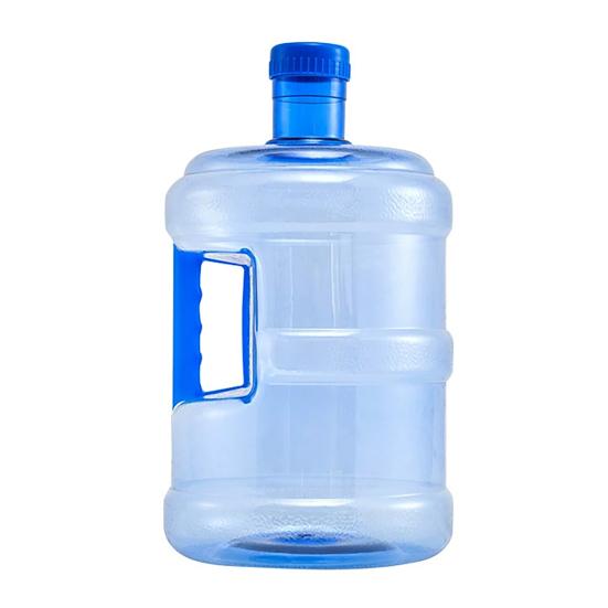 Refillable Storage Bucket Reusable Water Jug with Easy Grip Handle, Clear PET Camping Dispenser Bottle, Portable Container for Home Office And