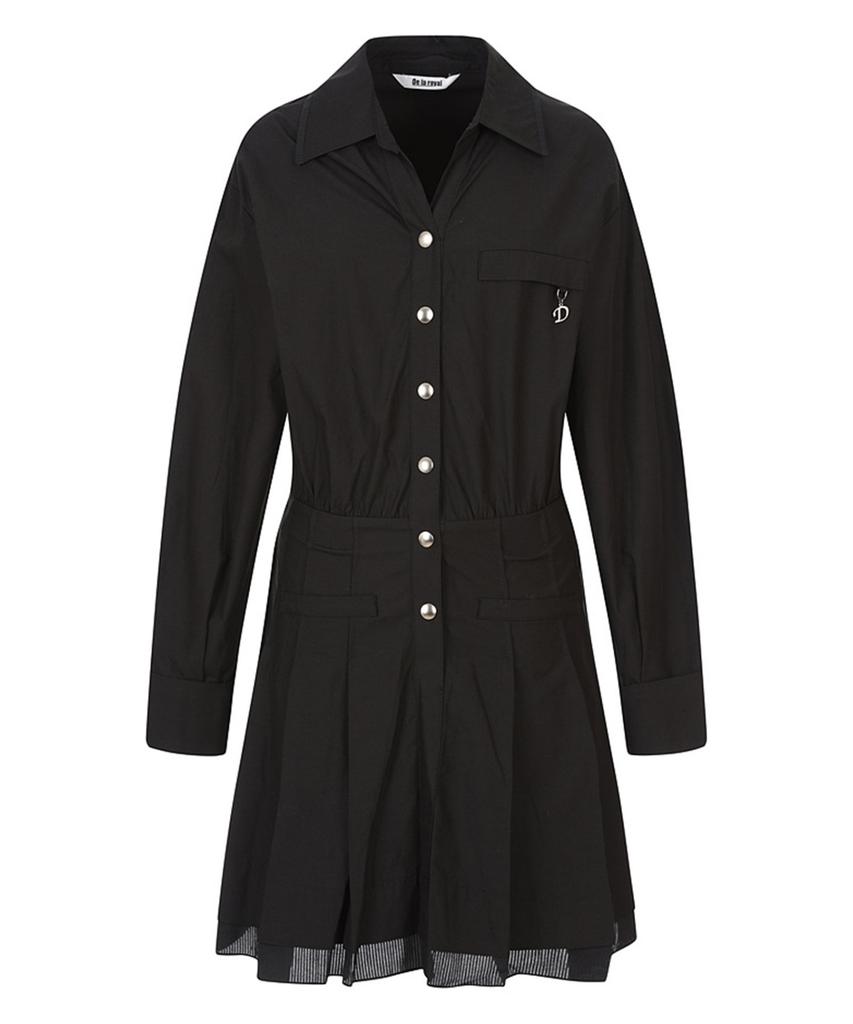 ECOLEDEPARIS Pleated Hem Dress_Rb39Woam07Z