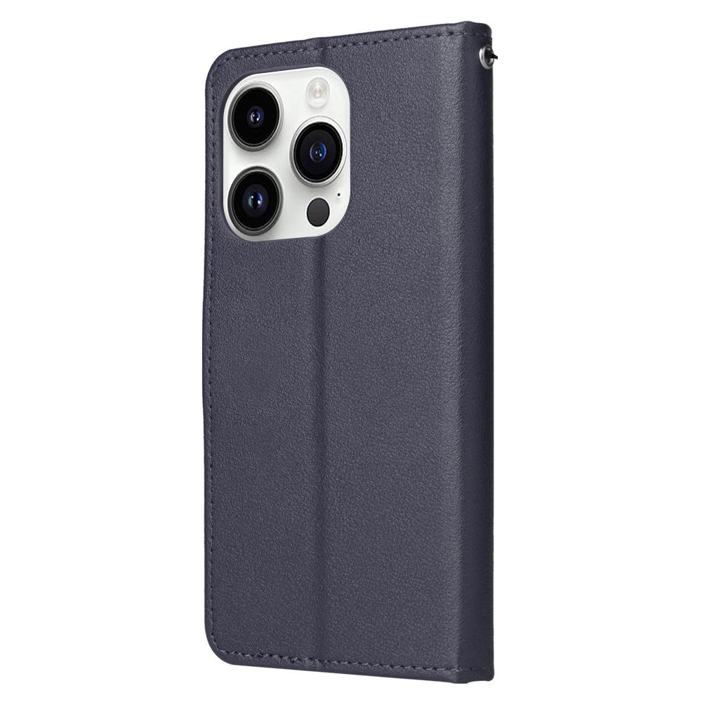 For iPhone 14 Pro Max Case PU Leather+TPU Phone Cover with Wallet Stand