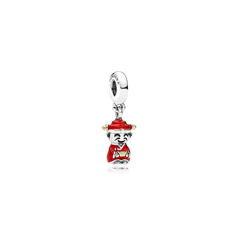 Pandora God of Wealth festive charm multi-color 796565ENMXCN коричневый