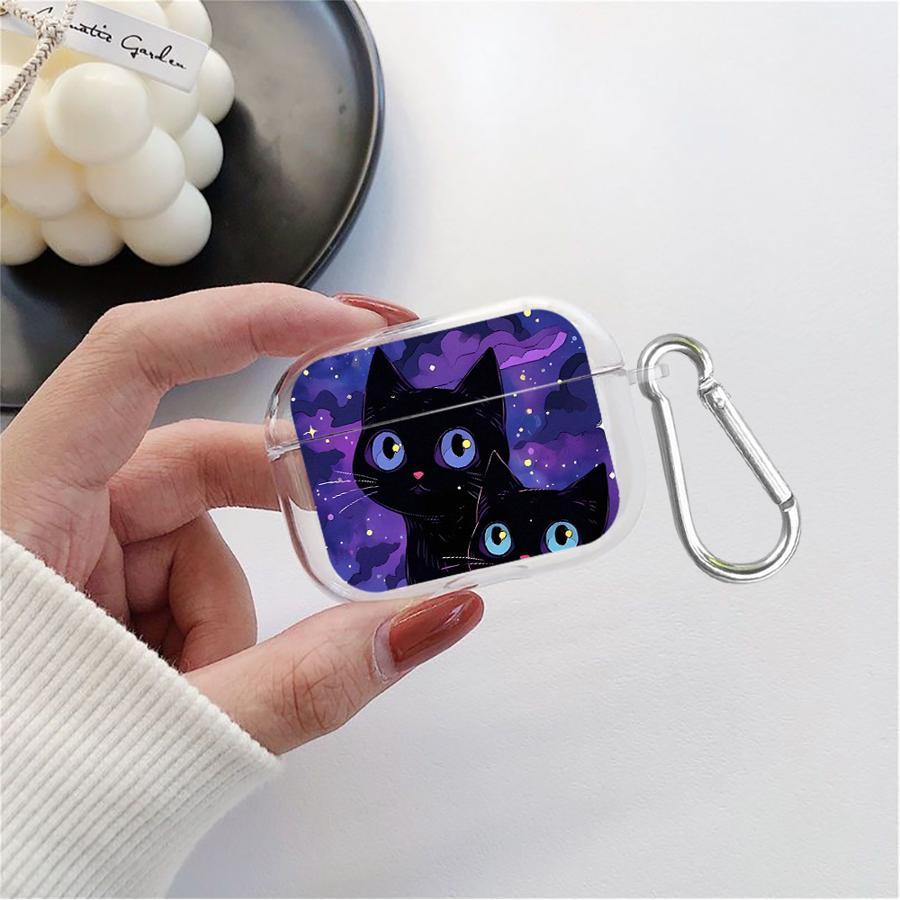 Clear Earphone Cases Cover Case For Airpods 2 Pro3 3 Pro2 Pro 4 1 Van Gogh Art Cat