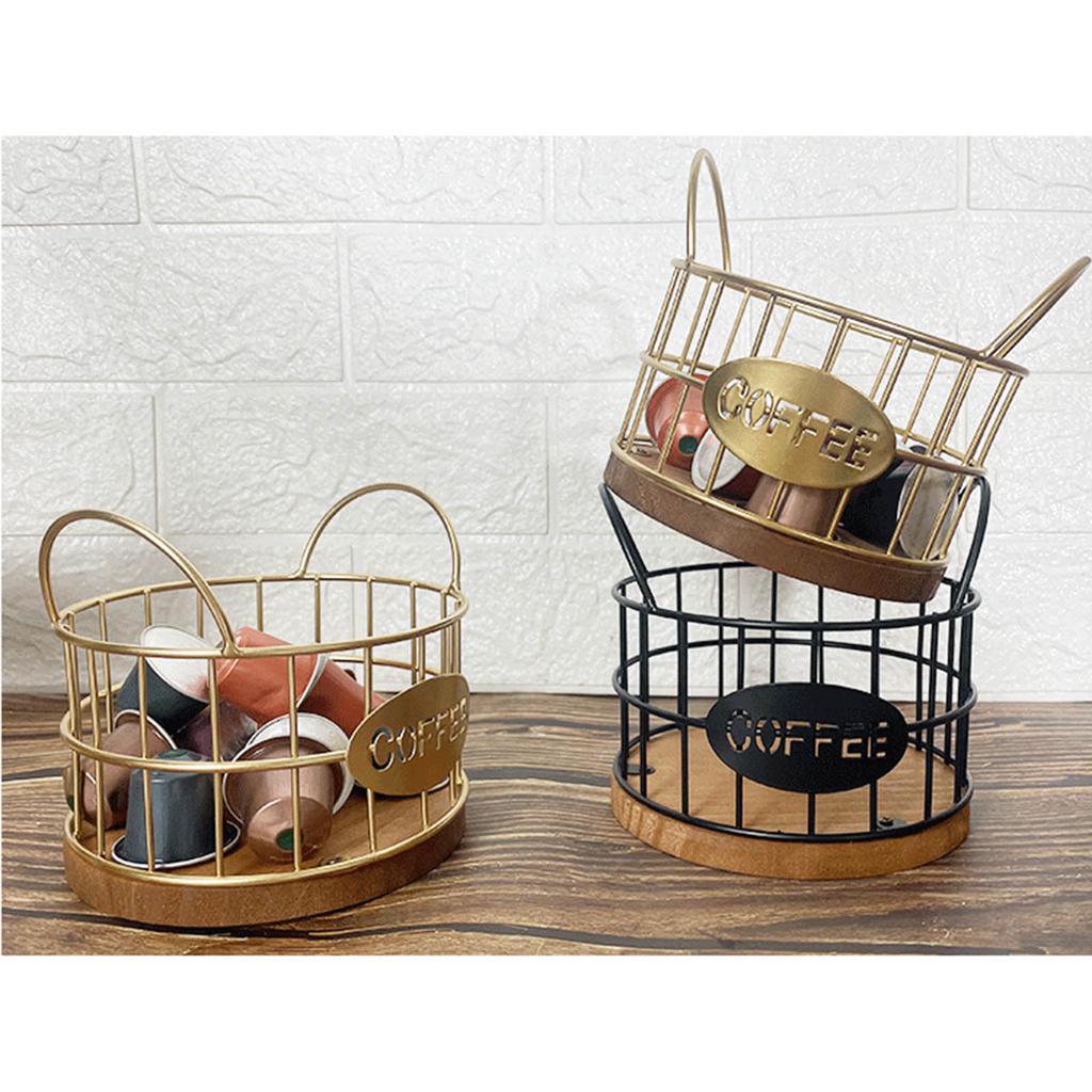 Chic Coffee Pods Basket Mug Shape Coffee Organizer Storage Basket for Kitchen Countertop Large Capacity Coffee Holder