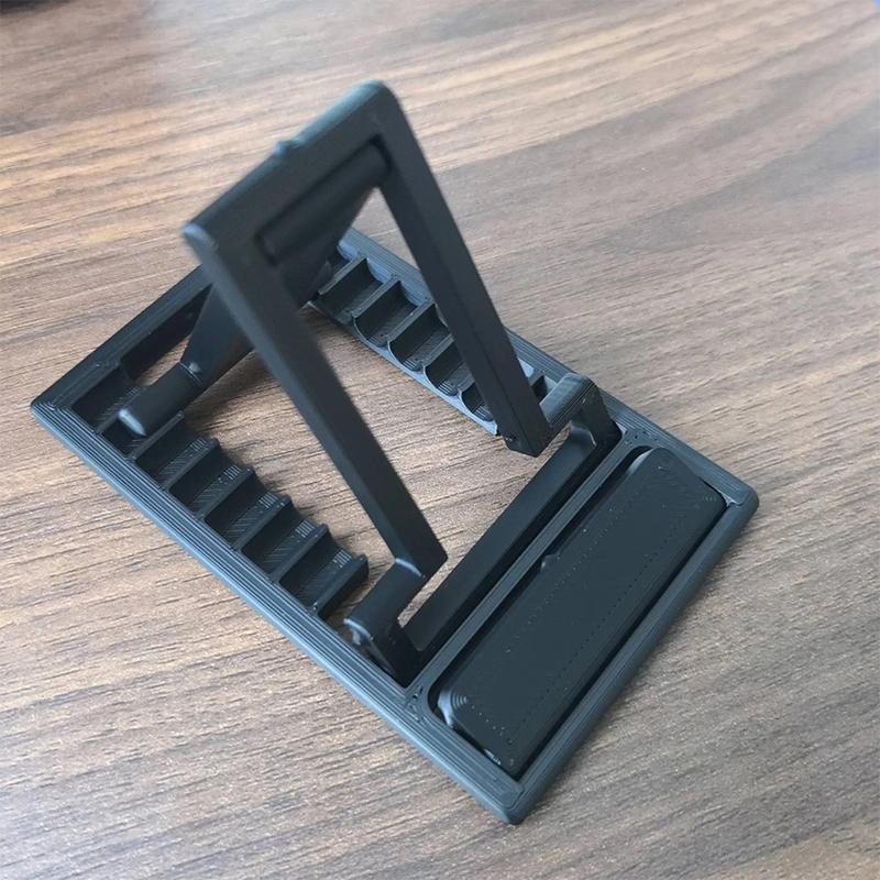 Foldable Desktop Phone Holder 7-Level Adjustable Mini Phone Stand Credit Card Sized Design Portable Compact For Travel & Storage