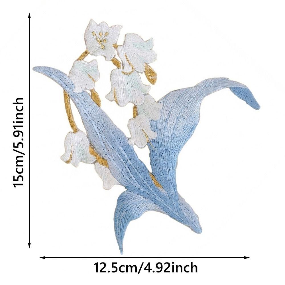 Zarte Orchideen-Stickaufkleber Stoffstickerei DIY-Dekoration Kleidung Stoffaufkleber Kleiderdekoration Bastelbedarf