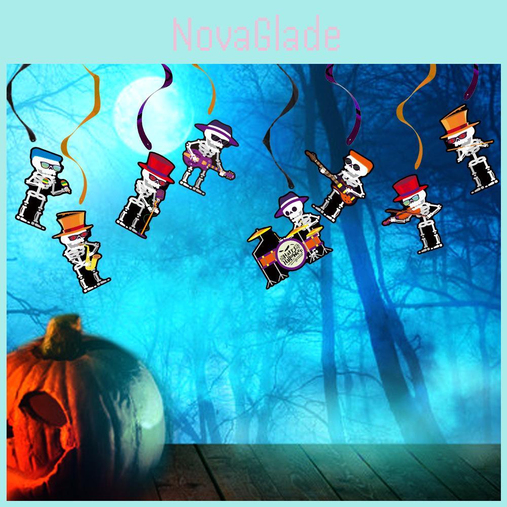 Creepy Halloween Spiral Hanging Decorations For Festive Atmosphere And Party Supplies