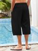 European and American Men's Cotton-Linen Multi-Pocket Beach Shorts (2024 Edition)