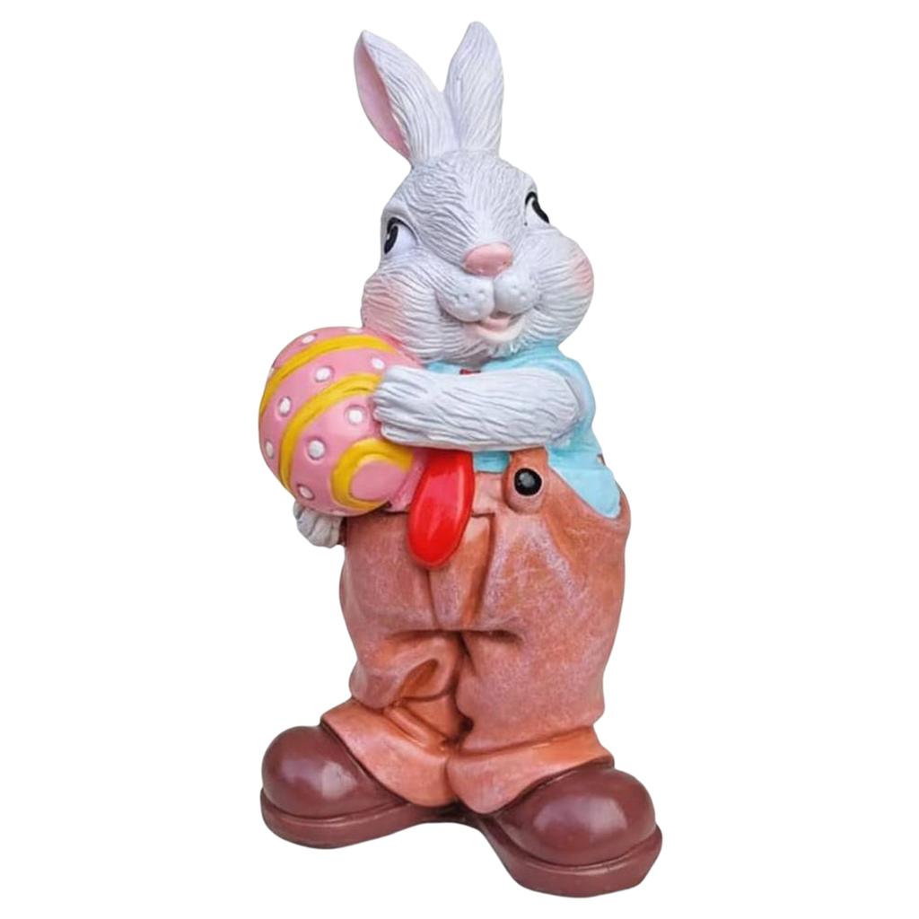 Easter Handcrafted Resin Figurines Colorful Spring Rabbit Decor for Home and Holiday Celebrations