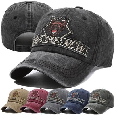 New Unisex Baseball Cap Leopard Head Embroidery Cap Men Women Outdoor Camping Hiking Fishing Dad Hats