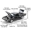 1:32 Camaro Charger 1970 Car Toys Diecast Alloy Model Rubber Tire Metal Body Sound Light Pull Back Doors Opened Vehices Kid Gift
