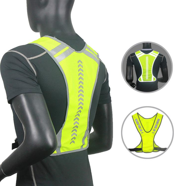 Outdoors Reflective Vest Comfortable Breathability Safety Night Jacket For Man Woman Running Jogging Cycling Motorcycle Walking
