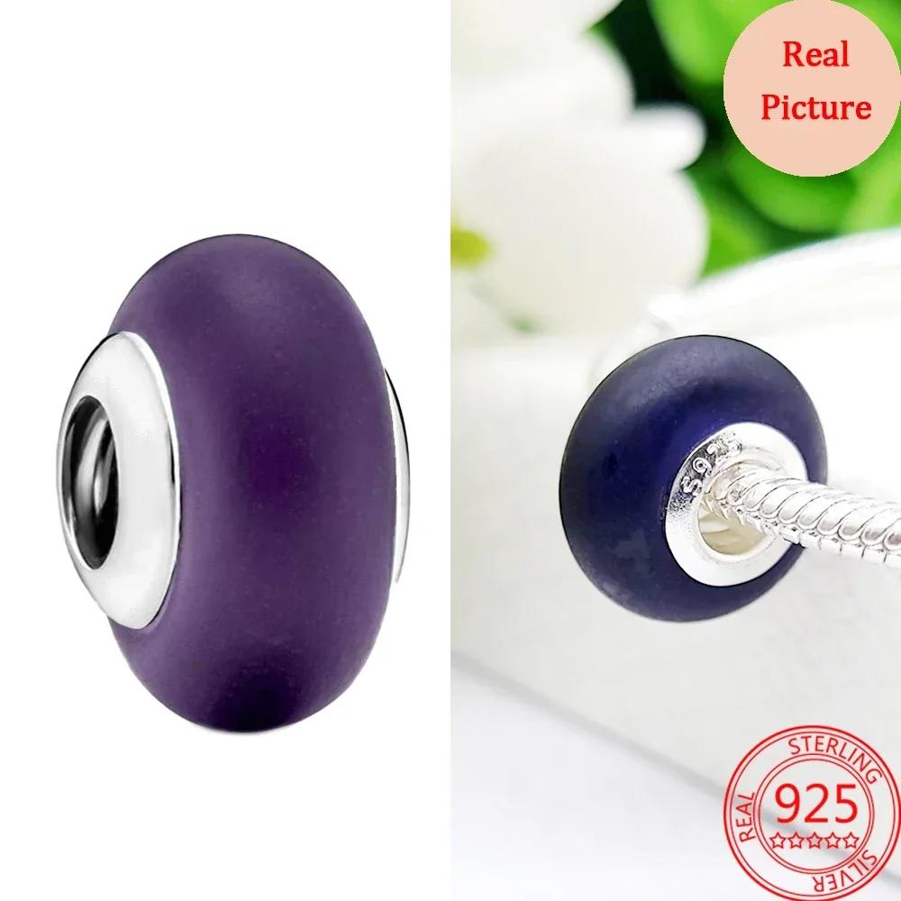 Srebro 925 Szkło Murano Galaktyka Gwiazdy Koniczyna Serce Bąbelki Błyszczące Koraliki Pasują do Bransoletki Charms DIY Biżuteria Dla Mamy