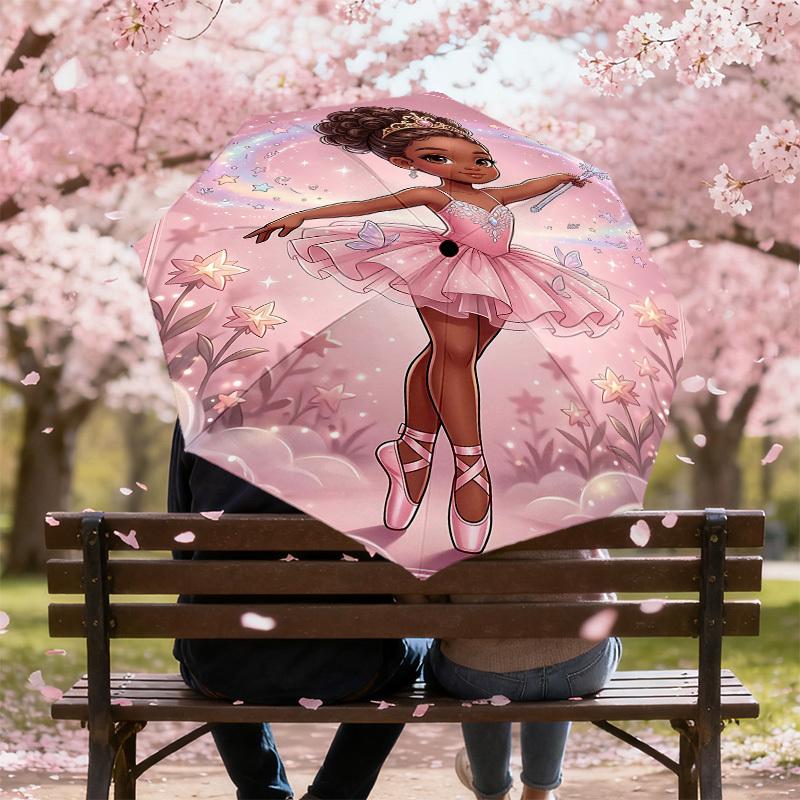 1PC Princess Ballet Umbrella-8-Rib Reinforced, Automatic Open, Lightweight & Durable, Fashion Accessory for Outdoor, H0339