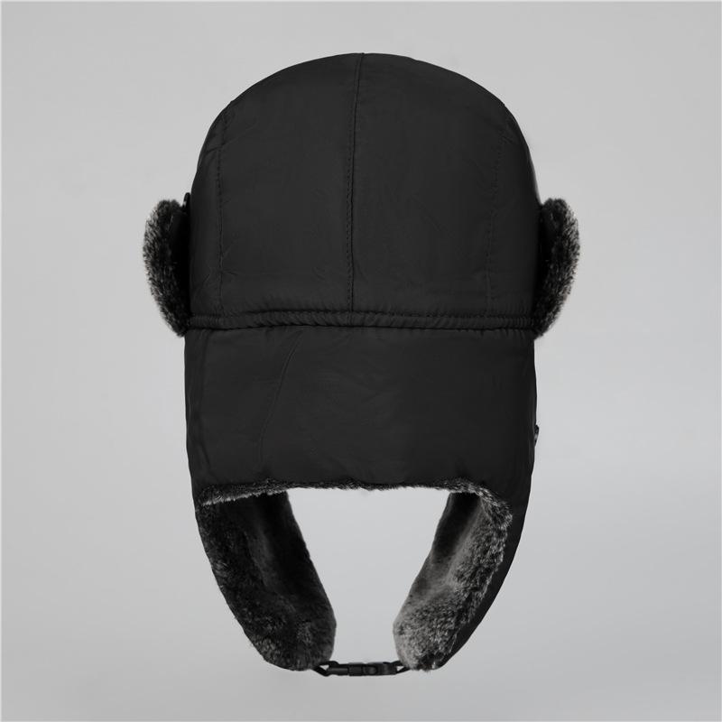 Czapka Lei Feng dla mężczyzn w średnim wieku i starszych, zimowa czapka dla taty do jazdy na rowerze, aby utrzymać ciepło, północno-wschodnia czapka chroniąca przed zimnem z grubym aksamitem, ochrona uszu, bawełniana czapka