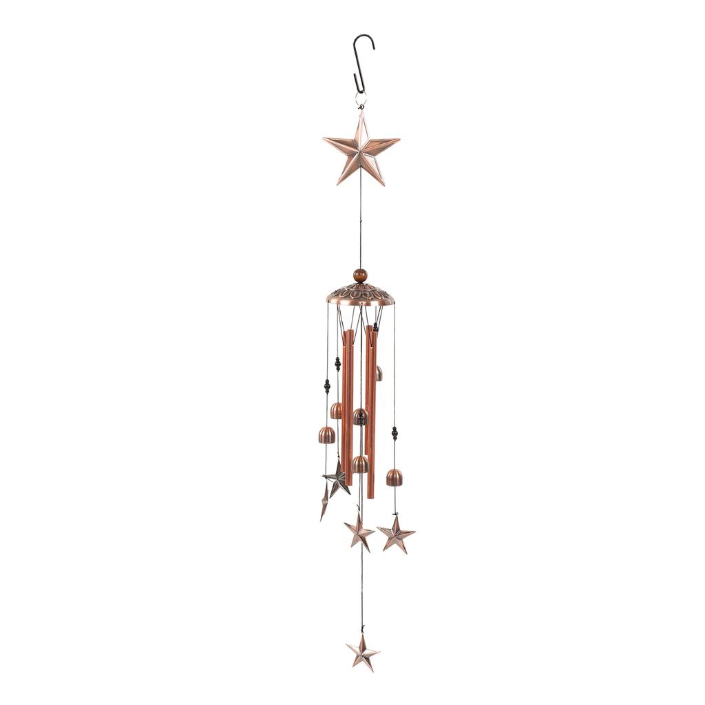 Outdoor Wind Chimes Metal Copper Pleasant Crisp Sound Star Style Metal Wind Chimes for Outdoor