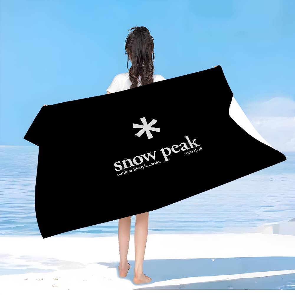 Fashion Cool S-Snow P-Peak Logo Microfiber Beach Towel Absorbent Quick Dry Soft Yoga Swimming Resort Mountain Climbing Towel