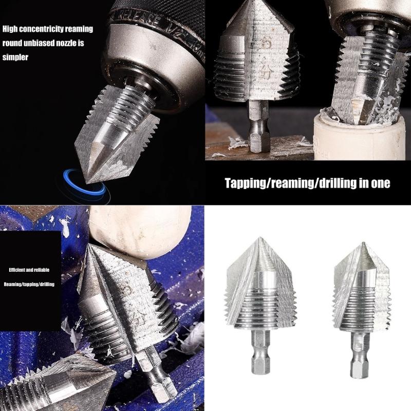 Double Head Water Pipe Inner Hole Thread Opener Water Pipe Inner Hole Threading Tool Pipes Valves Faucet Connector Bolt