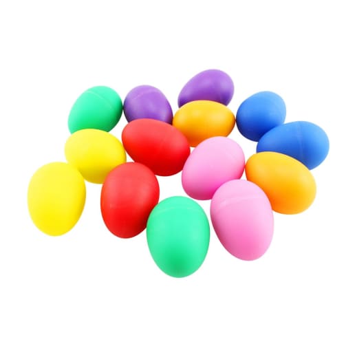 navire Colorful Maracas and Egg Shakers, 7 Colors, Set of 14