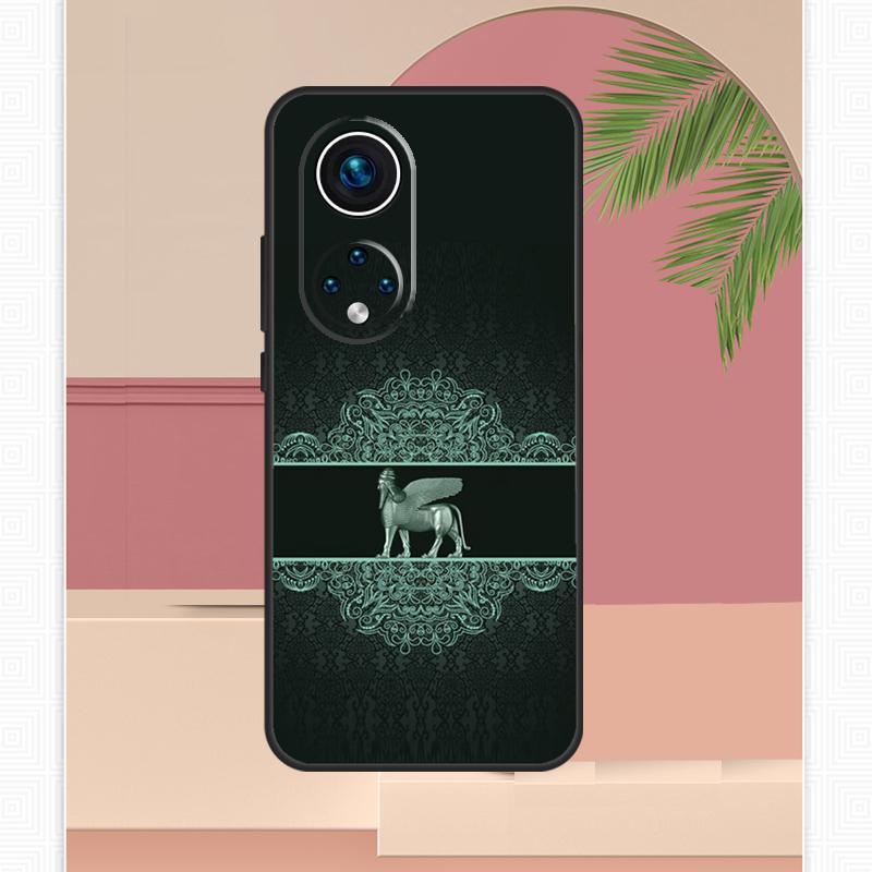 Assyrian Lamassu Winged Bull Case For Honor Magic 5 6 7 8 Pro Honor 400 Lite 200 X9c X9b X9a X8b X8a X8c 50 70 90 Cover