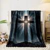 Radiant Cross Blanket  Printed Blanket for Living Room Bed Couch lunch break Soft Cozy Blanket for Friend's festival Gift