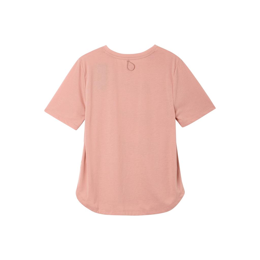 Nike Logo Print Sports Crew Neck Short Sleeve T-Shirt Women Tops Pink DC4324-685