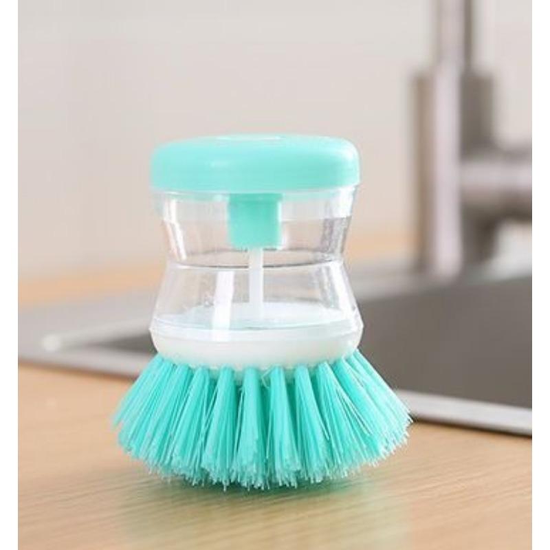 Kuchyňský kartáč Mycí nástroj New Pan Dish Bowl Dlaňový kartáč Dávkování mýdla