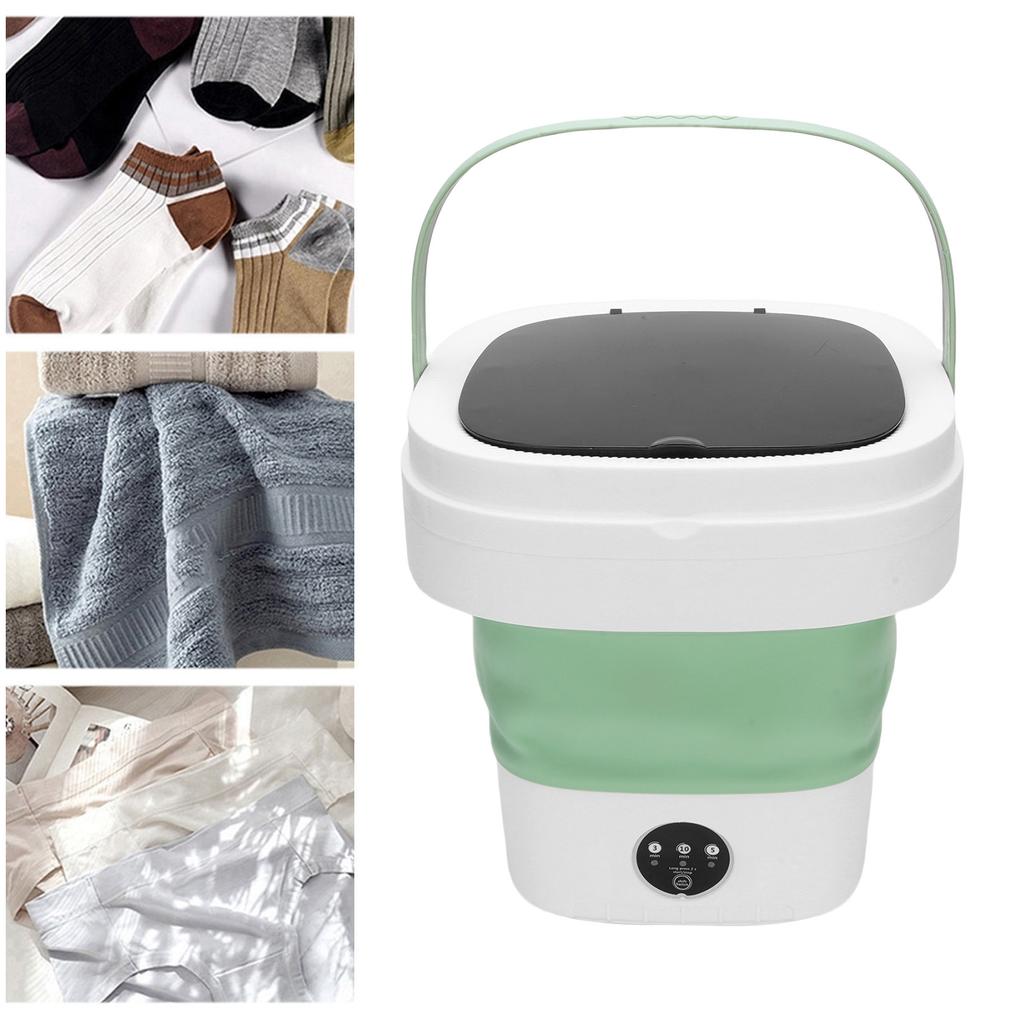 Portable   Washing Machine Small Clothes Foldable Laundry Machine with 3 Cleaning Modes for Hotel Home Apartment