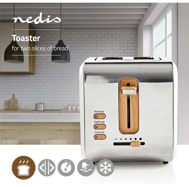 Тостер Nedis KABT510EWT Soft-Touch