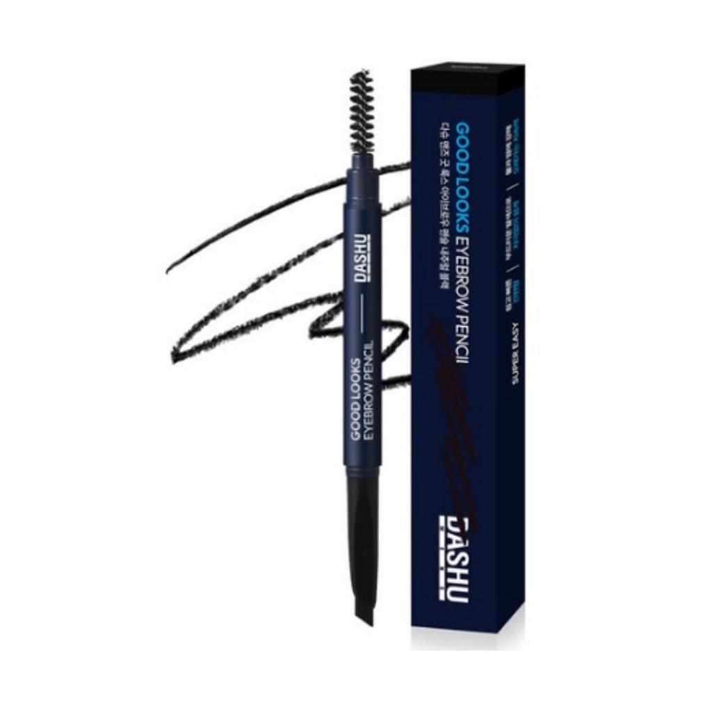 DASHU Men’s Good Looks Eyebrow, Shade: Natural Black, Net Weight: 0.3 G, Quantity: 1 Unit
