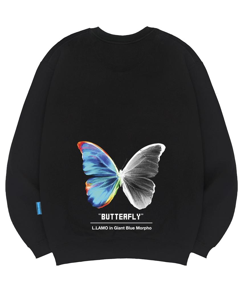Ellamo Fleece-Lined M Morpho Sweatshirt Unisex Big Sizes S~4Xl (Type A)
