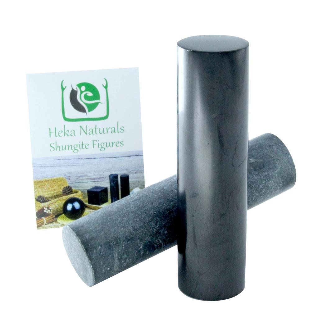 Heka Naturals Shungite Soapstone Harmonizer Set Natural Stress Fatigue Energy Boost EMF Blocker Protection Spiritual Protection Healing Crystal Feng