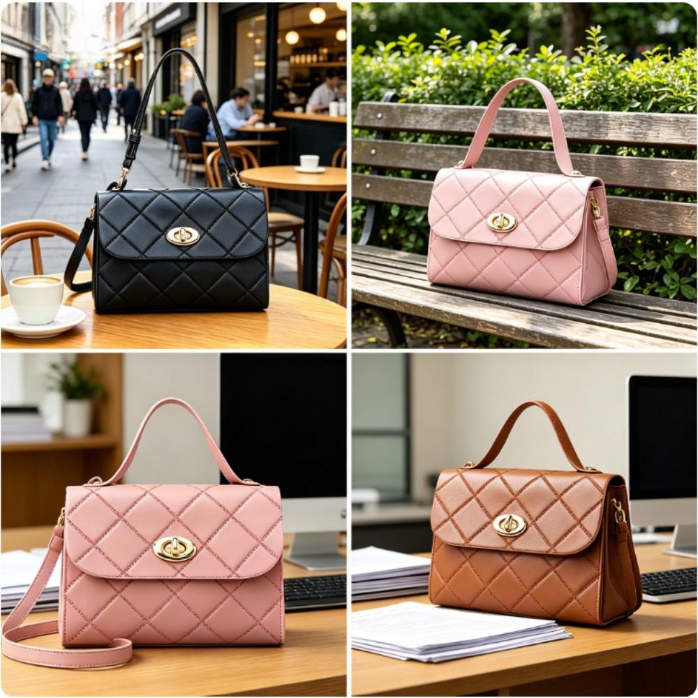 Women's Mini Quilted Handbag Luxury Diamd Lattice Crossbody Bag Fashi Top-Handle Shoulder Purse for Daily Use Crossbody Bag