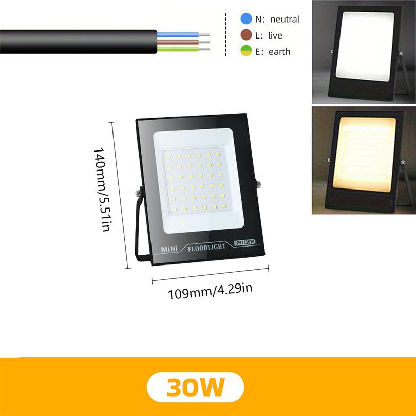 LED Floodlight AC220V 50W IP66 Waterproof For Outdoor Wall Garden 100W LED Reflector Street Lamp 30W Wall Flood Lights