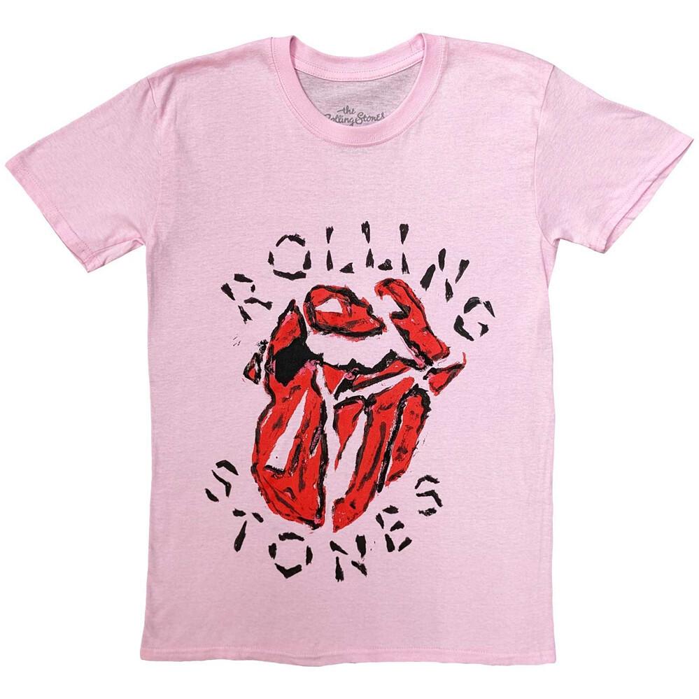 Rolling Stones - Hackney Diamonds Painted Tongue - Pink  t-shirt Unisex T-Shirt M