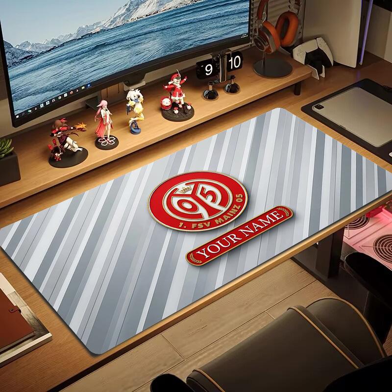Mainz Print Cushion Non-slip Laptop Tablet Big Mousepad XXL Mat Mini PC Playmat With Lock edge