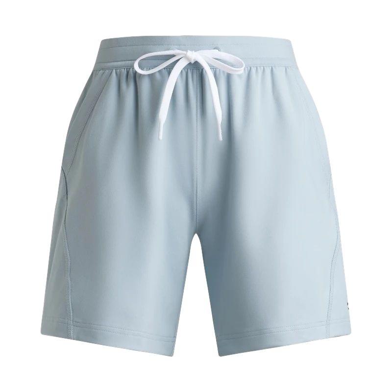 Under Armour Ss25 Her Knitted Casual Comfortable Versatile Lace-Up Sports Shorts Women shorts Sky-Blue 6005992-465