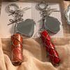 Mini Net Pocket Lipstick Bag Keychain Portable Lipstick Cover Key Ring  for Gift