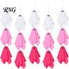 Halloween Party Background Decor Ghost Hanging Decor, Pastel Pink White Soft Fabric Ornaments, Cute Spooky Home Aesthetic