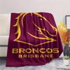 Brisbane Broncos Flanelldecke mit Aufdruck, Hohe Qualität, Bequem für alle Jahreszeiten, Heimdekoration, Wärme und Komfort