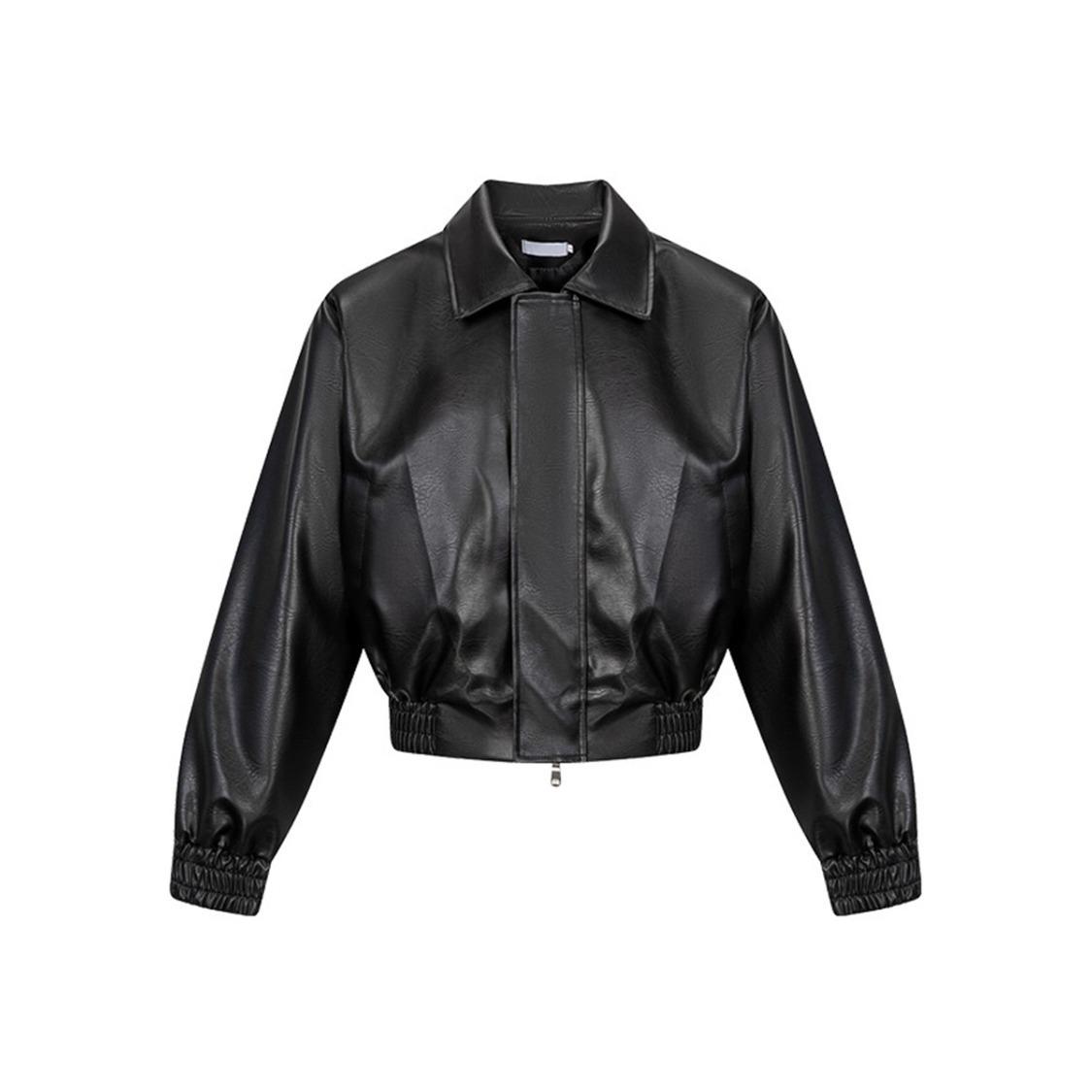 Мужская ретро кожаная куртка с подплечниками - Толстая, утепленная, повседневная, свободного кроя XL